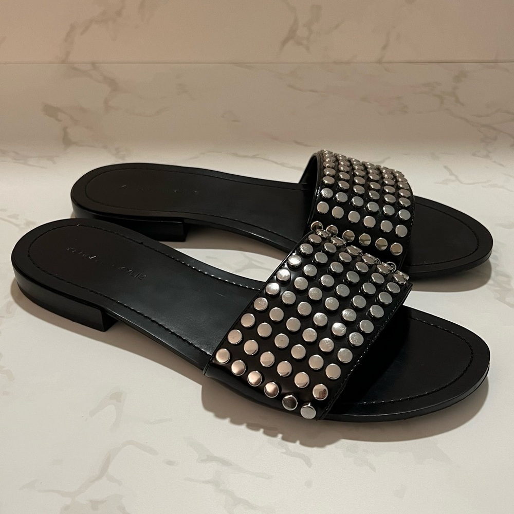 Like New Kendall + Kylie Studded Black Sandals - Picture 5 of 15